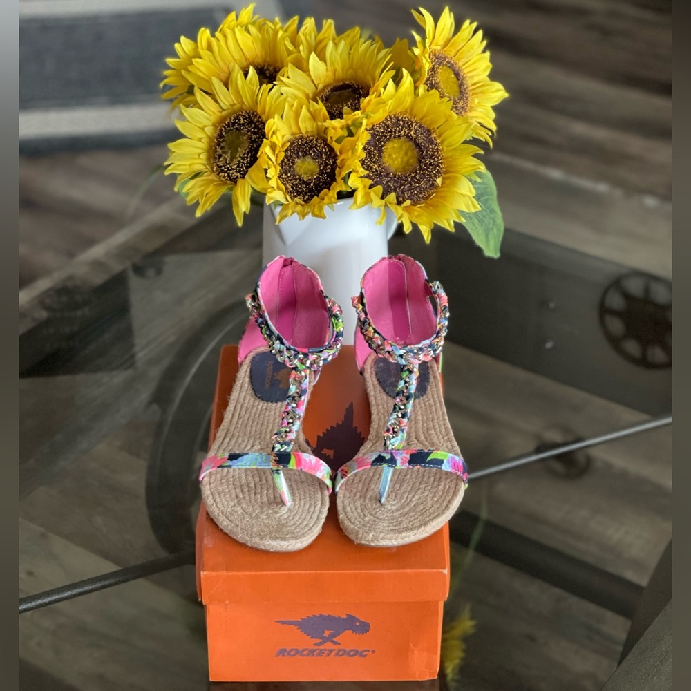Rocket Dog ladies Halsey Tropical zip back sandals